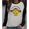 2025 Autumn & Winter Women's New Casual Crew Neck Long Sleeve Top 3D Cartoon Pattern