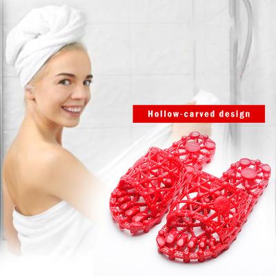 Модные женские тапочки для массажа ног, бытовая обувь для любителей дома, женская обувь для душа в помещении, нескользящая, пропускающая воду, сохраняющая ноги сухими, летние тапочки