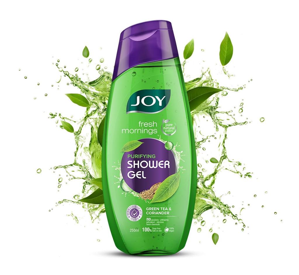 JOY Green Tea Shower Gel Body Wash 250 Ml Pack of 1 For Soft, Purified, Detoxified Skin All Day Freshness