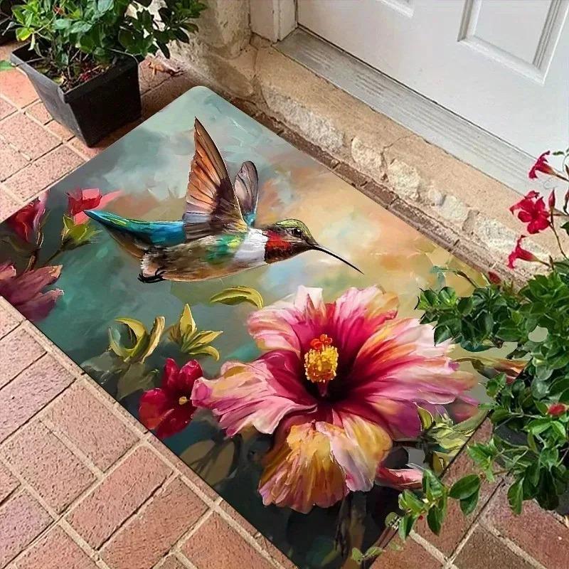 1PC Stripe Pattern Kitchen Rugs Non-Slip Door Mats Pop design Bathroom Rug Bath Mat Carpet for Home Sink Laundry Decor