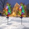 Solar Christmas Pine and Cypress Lawn Lamp LED Holiday Decoration Floor Lamp Garden Decoration Waterproof Solar Lamp Courtyard Landscape Lamp