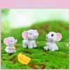 Adorable Resin Elephant Figurine Cute Desk Ornament For Fairy Garden Decoration