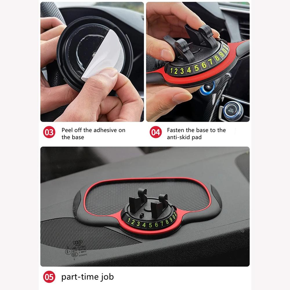 Многофункциональный автомобильный противоскользящий коврик 3 в 1, автомобильный держатель для телефона, держатель автомобильного номерного знака, противоскользящее крепление для телефона на приборной панели