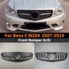 Front Inlet Grille Racing Grill GT Diamond Styling For Mercedes Benz C W204 2007-2014 C200 C180 C300 C250 C43 AMG Exterior Part