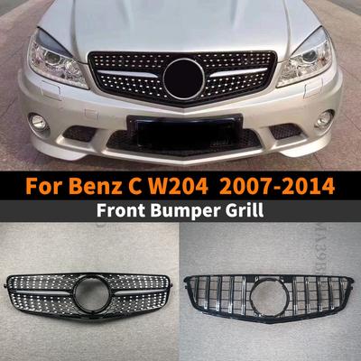 Передняя решетка впускного отверстия Racing Grill GT Diamond Styling для Mercedes Benz C W204 2007-2014 C200 C180 C300 C250 C43 AMG Внешняя часть