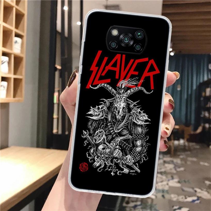 Slayer Heavy Metal Rock Band Silicon Phone Case For Xiaomi Poco X3 Nfc X5 X6 X7 F7 Ultra F6 F5 Pro M5S M5 X4 F4 GT M4 M3 F3 F2 F