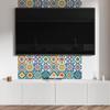Vinyl Wall Decoration for the Office 120x60 cm Floral and Geometric Patterns