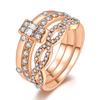 3 Pcs / Set Charm Fashion Ring Ladies Rhinestone Couple Ring Woman Engagement Wedding Jewelry