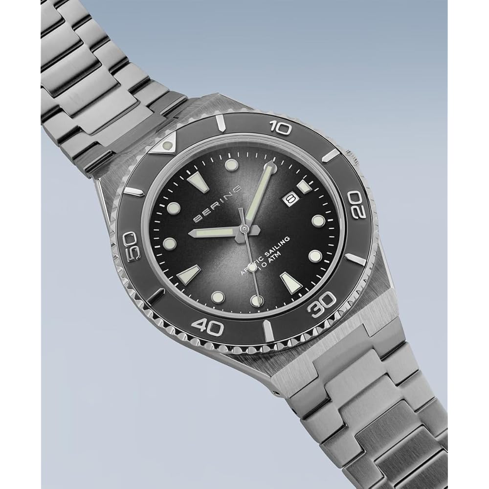 [Официальный импорт] BERING Мужские и женские (унисекс) Аналоговые кварцевые часы, Часы коллекции Arctic, Браслет со звеньями, 18940-777, Длительная гарантия, Сапфир