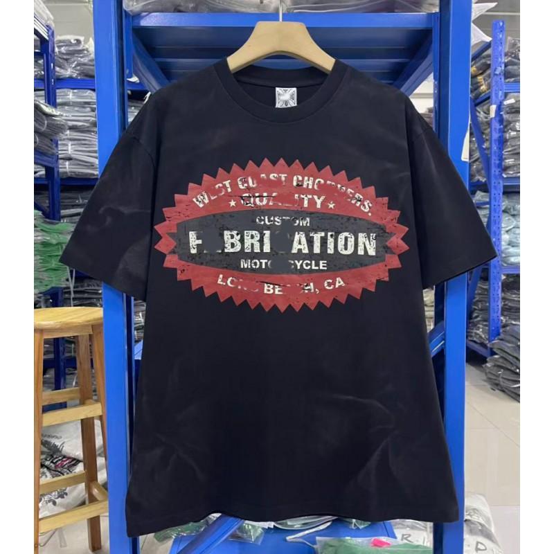 Vintage Washed Cotton Long Sleeve Tee With Bold Letter Print Loose Fit Crewneck Men