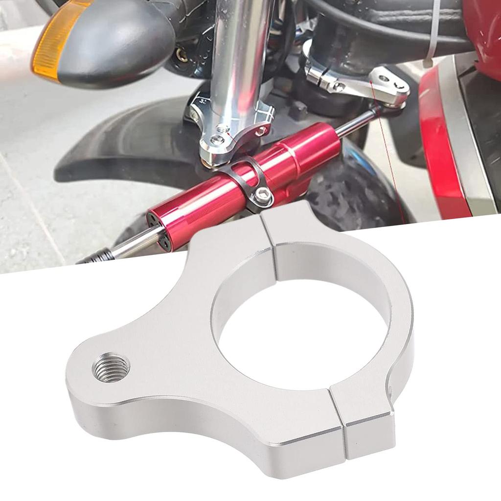 Steering Damper Fork Frame Motorcycle Damper Fork Bracket Support Holder Vibration Reduction Lightweight Easy to Install Improved Stability (41MM