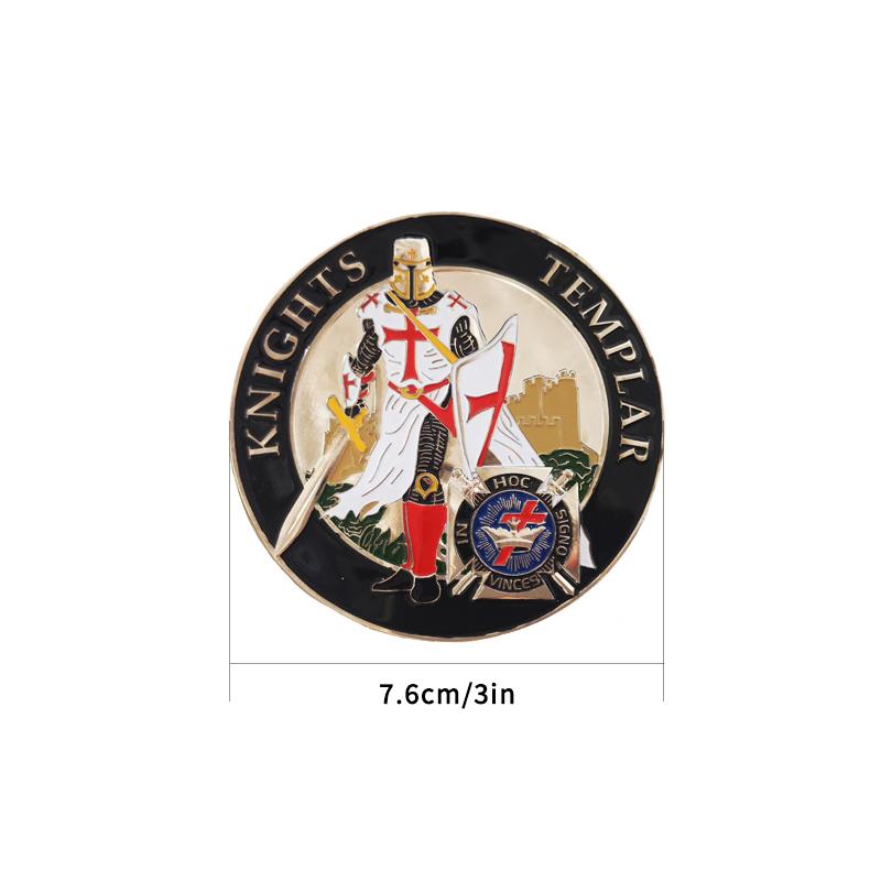 Masonic Car Emblem Badge KNIGHTS TEMPLAR Freemason Car Styling Body Side Sticker Symbol Accessories Zinc Alloy Material