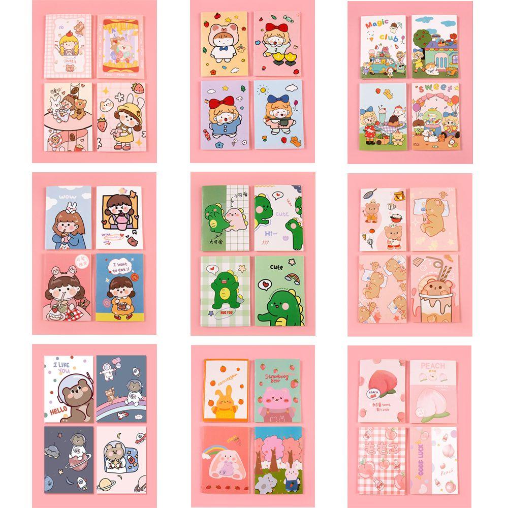 Блокнот Портативный Карманный Журнал Стено Мини Блокнот Персиковые Узоры Космонавт Медведь Милая Девушка Динозавр