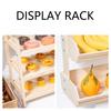2 Layer Wood Fruit Bowl Holder And Bread Basket Display Shelves Ideal For Storing Fruits Vegetables Snacks In Kitchen