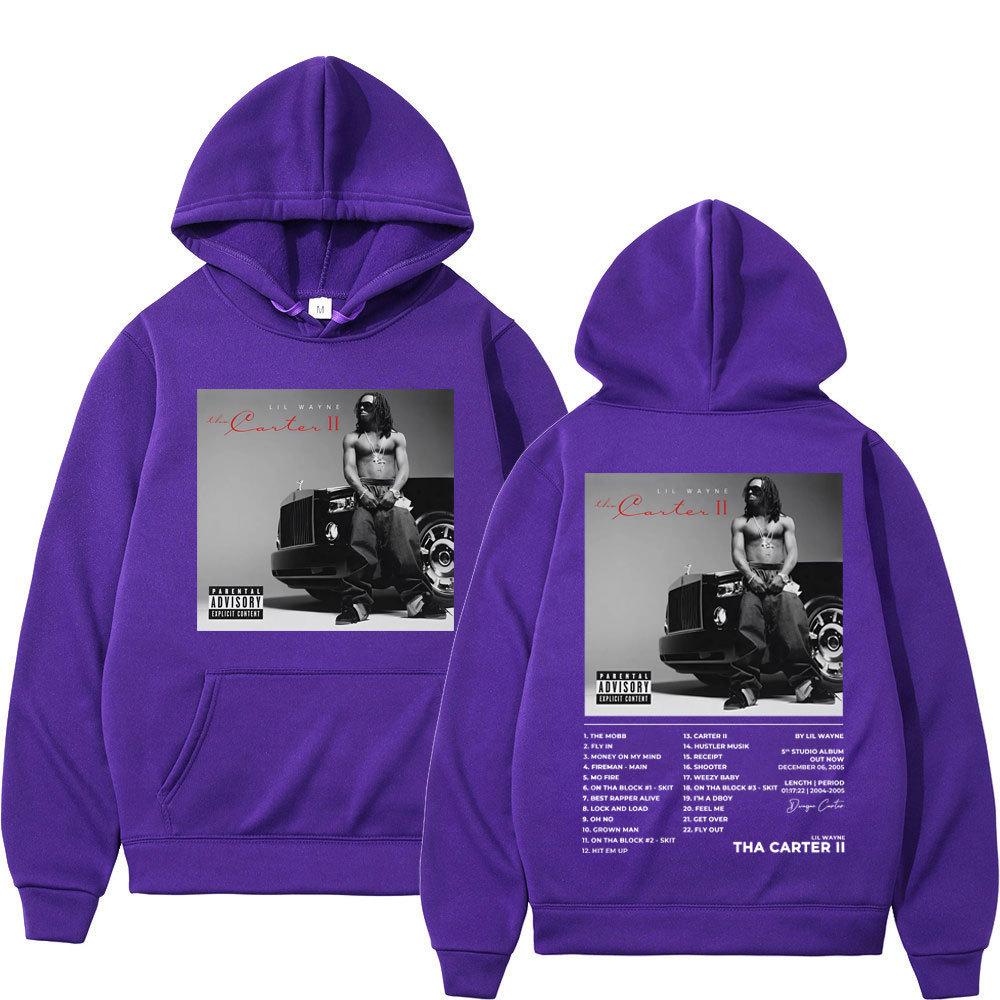 Rapper Lil Wayne Album Double Sided Print Hoodie Men Women