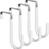 10pcs Over The Door Hooks White Anti-Scratch Stainless Steel for Towel Coat