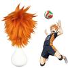 Хайкюу!! Hinata Syouyou Косплей Парик Короткие Оранжевые Пушистые Многослойные Парики Для Косплея Термостойкие Синтетические Волосы Аниме Парик + Кепка Для Парика