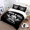 Rock N Roll Skull Design Bedding Set Bedding set (1 duvet cover, 2 pillowcases, duvet not included)