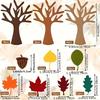 3D 96Pcs DIY Felt Tree Crafts Kit for Halloween Thanksgiving Home Wall Decor Gift Decoration Craft Set Decor Ornaments Figurines
