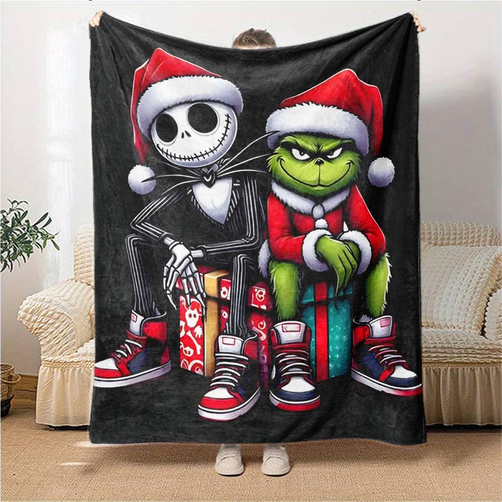 Christmas Characters Friendship Blanket Soft Throw Blanket For Home Bedroom Bed Sofa Travel Office Solid Christmas Blanket