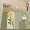 Diatom Mud Mat Simple Flower Water-absorbent Quick-drying Bathroom Mat Household Dirty and Wear-resistant Toilet Mat