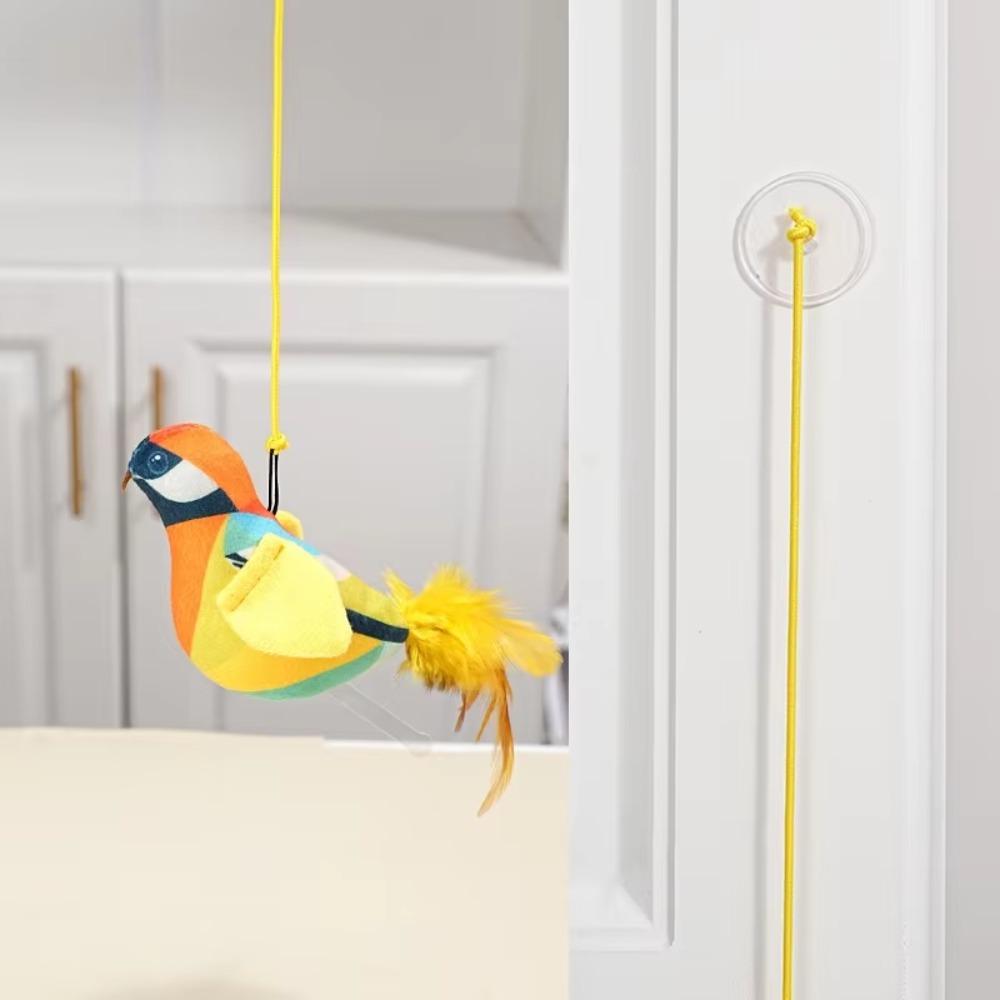 Vivid Chirping Pet Simulation Bird Toy Electronic Bird Fun Attract Cat Toy for Indoor Cats