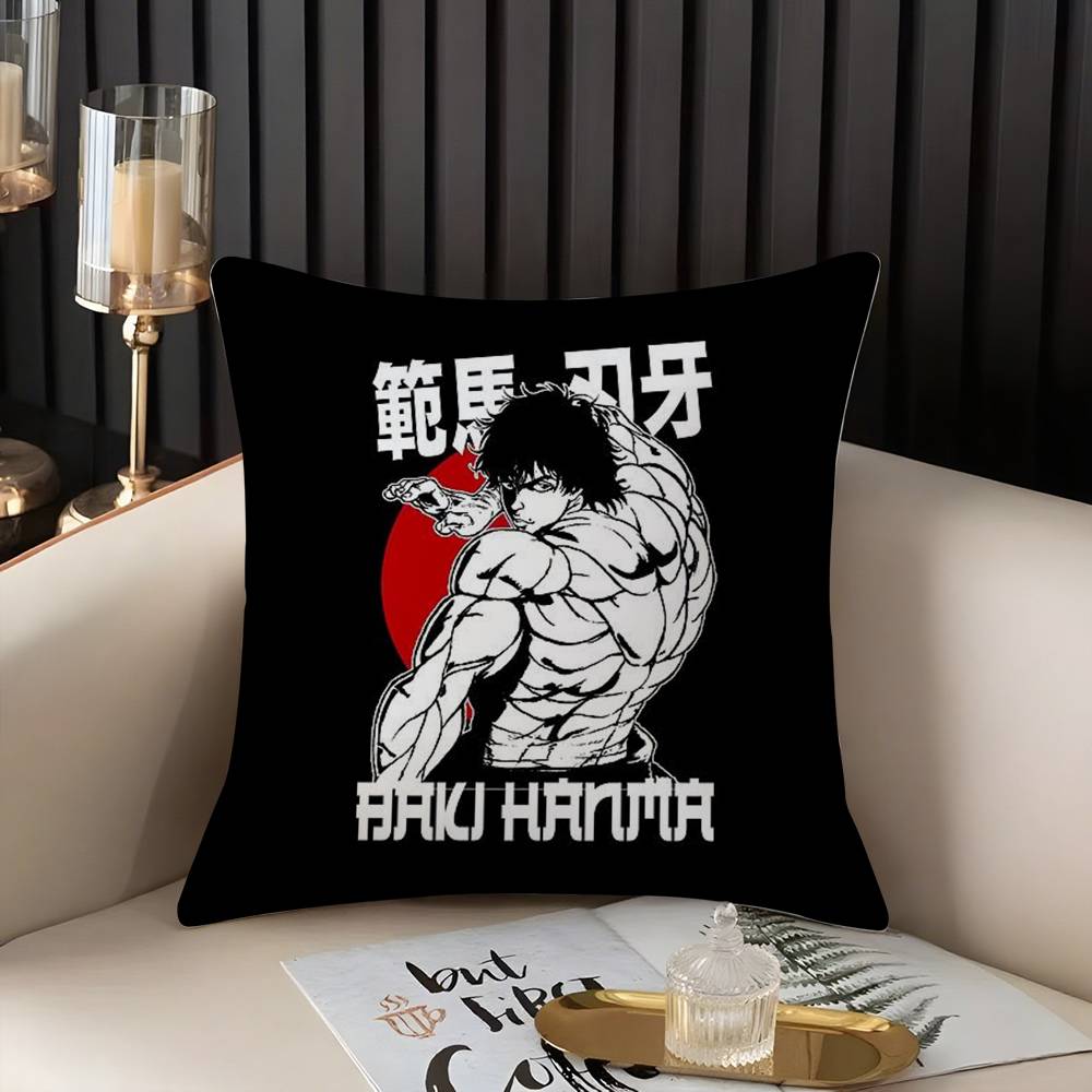 H-Hanma B-Baki Наволочка для дома, общежития, спинки стула, короткий плюш, двусторонняя печать, подушка для дневного сна в офисе