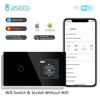 BSEED 1/2/3-клавишные Wi-Fi выключатели света, умный сенсорный выключатель, работает с приложением Tuya Smart Life Alexa, EU электрическая розетка, порты USB Type-C