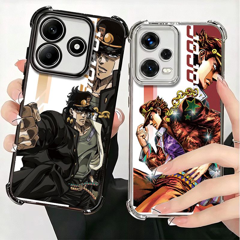 Мягкий чехол для телефона с дизайном из аниме JoJo Adventure для Xiaomi Redmi Note 14 15 Pro Plus 13 12 11S 11T 5G 10 9S 9 Покрытие Защита от падения Fund