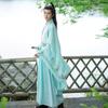 Chinese Wei And Jin Dynasty Style Hanfu Cross-collar Waist-length Large-sleeved Shirt Suit
