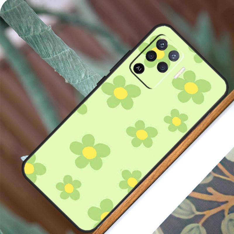 Цветы в стиле хиппи бохо Для OPPO A53S A57S A54S A38 A78 A58 A79 A15 A17 A77 A16 A76 A96 A52 A72 A5 A9 A94 A74 Чехол