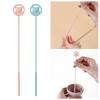 Silicone Straw Brush with Stainless Steel Bar Extra Long Pipe Cleaner Brush Straw Bottle