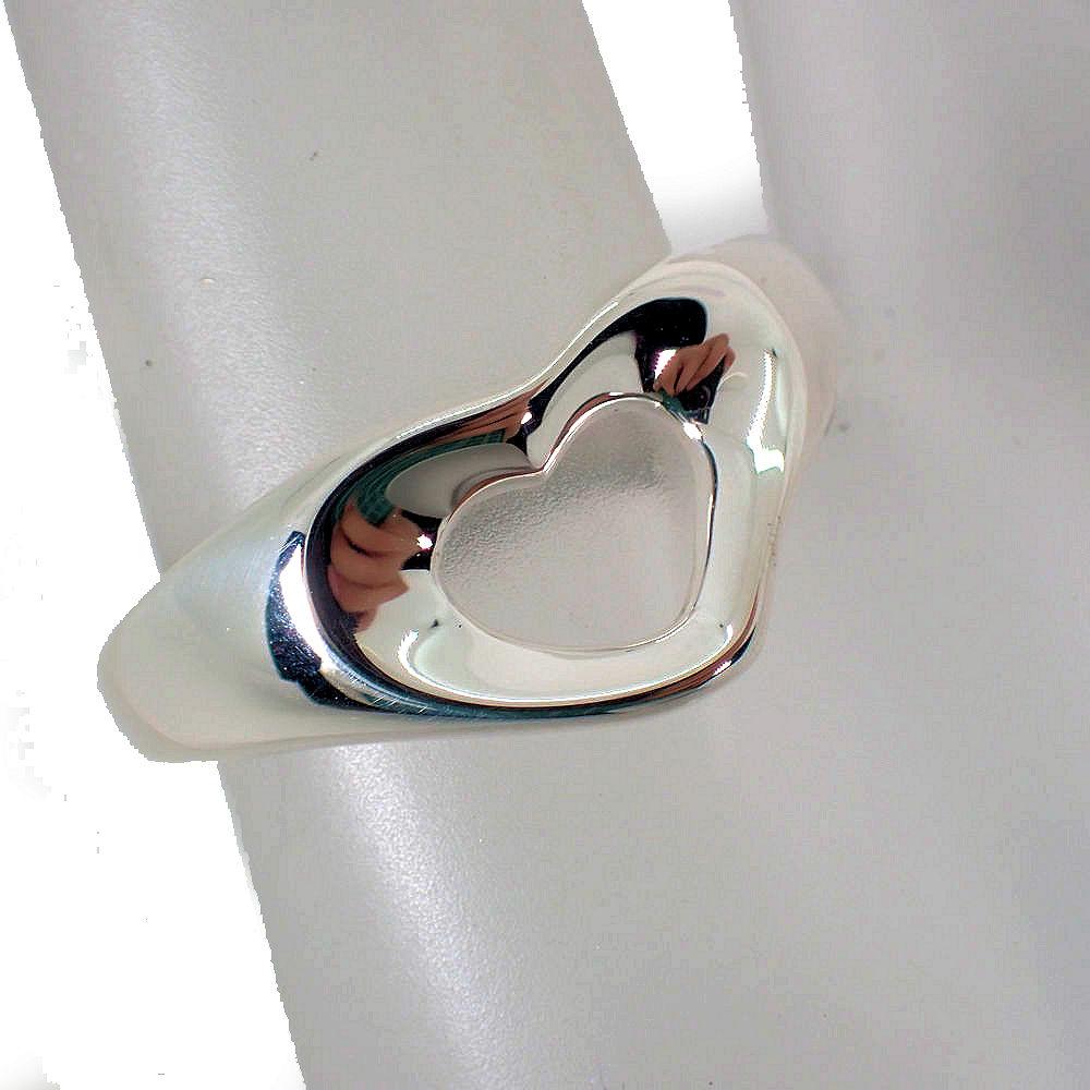 [Used] TIFFANY 925 Open Heart Ring / Size 13 / J5-1