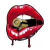 J44# Red Lips Bullet PVC Stickers On The Car Funny Vinyl Decal Waterproof Decoration For Rear Window