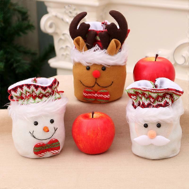 Christmas decorations Christmas gift bag candy bag apple bag cartoon Santa Claus plush gift bag snowman