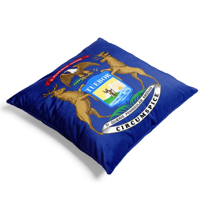 Aertemisi 18'' X 18'' Michigan Square Throw Pillow Cushion Covers Cases Pillowcases For Sofa 45Cm X 45Cm