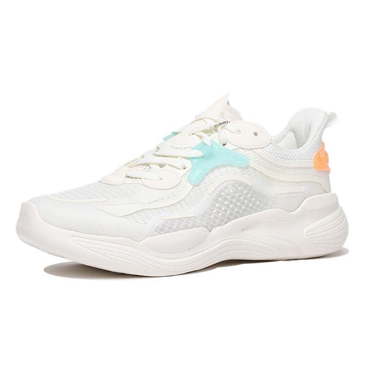 Anta Кроссовки для тренировок с амортизацией и сопротивлением скольжению женские кроссовки белые оранжевые 122127720-3