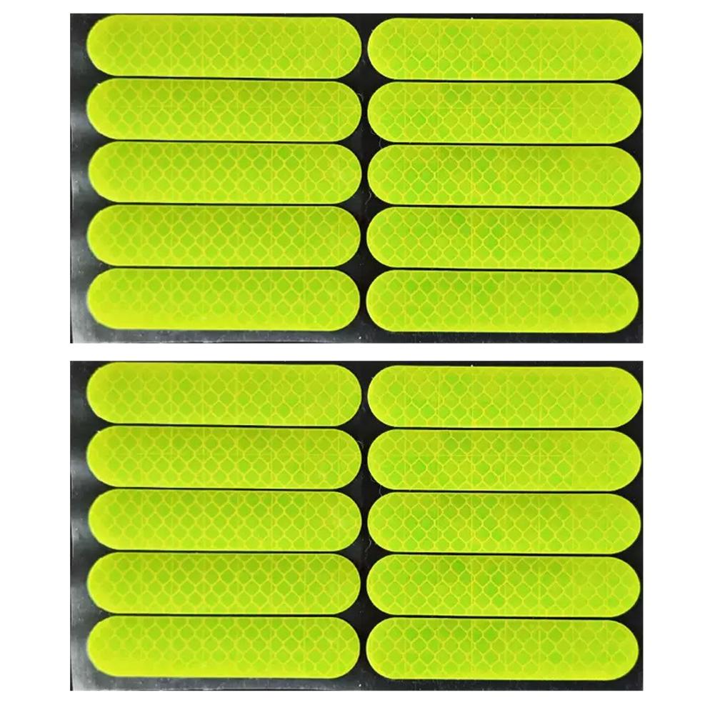 20Pcs Waterproof Reflective Stickers Strip  Self-adhesive Reflective Sticker