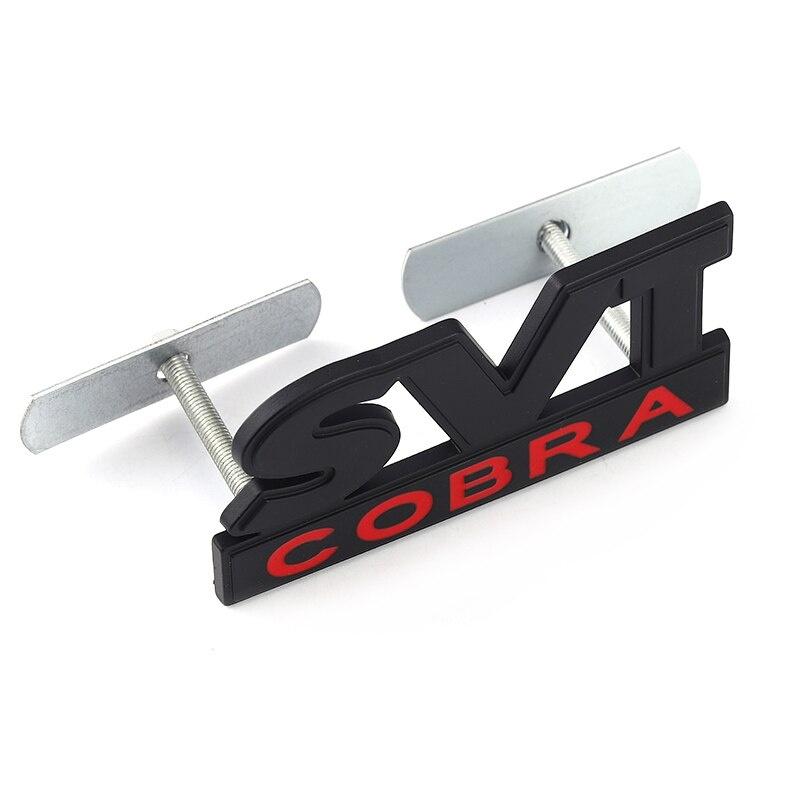 Автомобильная наклейка SVT COBRA, передняя решетка капота, эмблема, значок, задний багажник, 3D автомобильные наклейки для Ford Mustang Shelby SVT Cobra