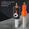 5pcs High Carbon Steel Countersink Drill Bit Set 8mm Shank Woodworking Drill Bit  For Woodworking