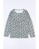 Azura Exchange Animal Print Stitching Loose Long Sleeve Top
