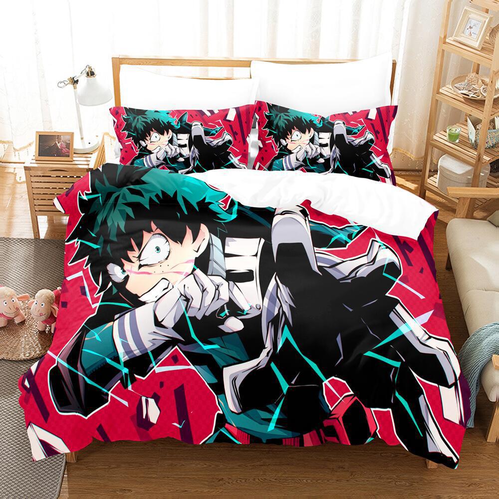 My 3D Cartoon Animation Bedding Microfiber Polyester Cotton 90G Duvet Set Three-Piece Set