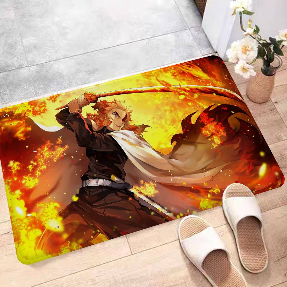 Японский истребитель демонов придверный коврик моющийся противоскользящий коврик для гостиной под диван и кресла, коврик для кухни и прикроватные коврики