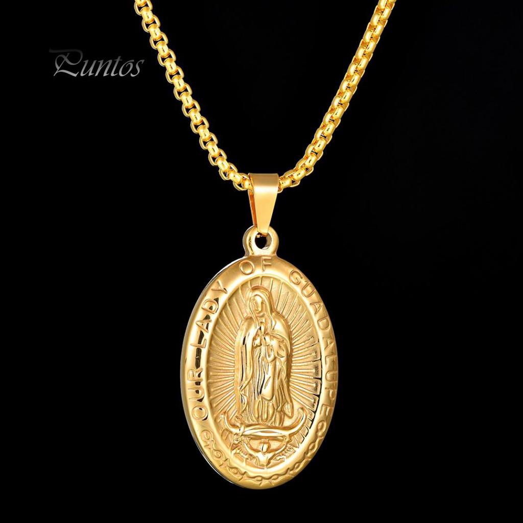 Религиозная Дева Мария Гваделупская тисненая подвеска ожерелье ювелирный декор подарок