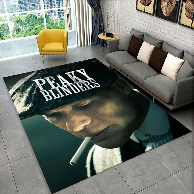 Классический ковер P-Peaky Blinders Томми Шелби Нескользящий ковер для гостиной, спальни, игровой комнаты, Мягкий ковер, напольный коврик, Декор для дома