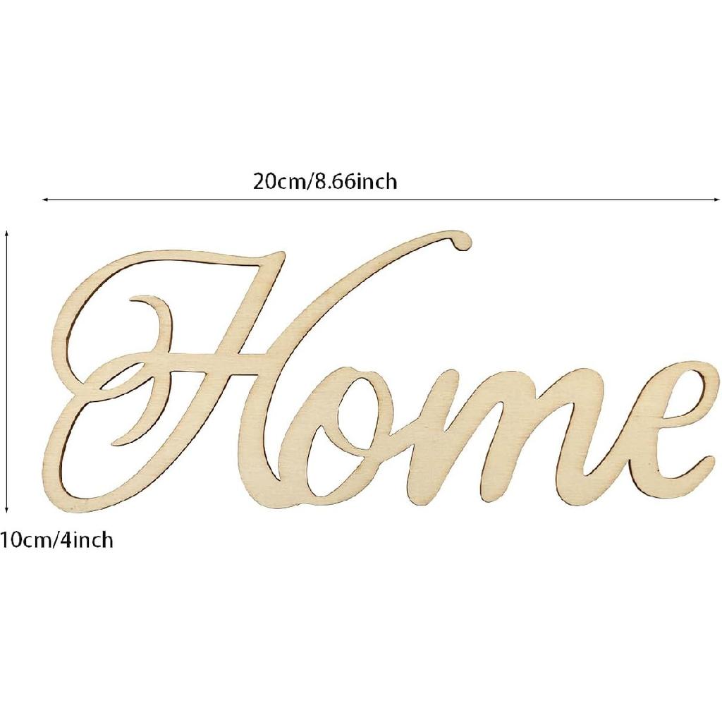 8 Pack Wood Home Cutouts Unfinished Wooden Home Hanging Ornaments DIY Home Craft Gift Tags for Thanksgiving Christmas Home Party Decoration Craft