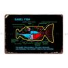 Babel Fish Diagram Anatomy Hitchhikers Guide Metal Sign Create Classic Decoration Cinema Print Tin Sign Poster