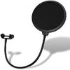 Microphone Pop Filter Mask Shield Double Mesh Screen For Studio Speak Recording