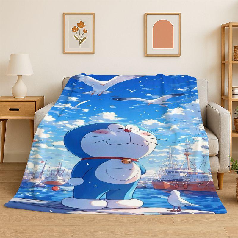 Мягкое фланелевое одеяло-плед Dream D-Doraemon, теплое и уютное одеяло для кровати, дивана, дивана, спальни, гостиной, путешествий, кемпинга, подарок