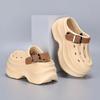 Cave shoes женская новая летняя мода повседневная маленькая толстая подошва увеличивающая рост сандалии маффин носить пляжные классные тапочки